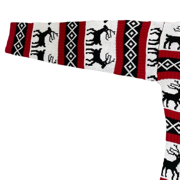 Merry Christmas from V28 women’s V-neck button down reindeer cardigan size XXL - Picture 5 of 9